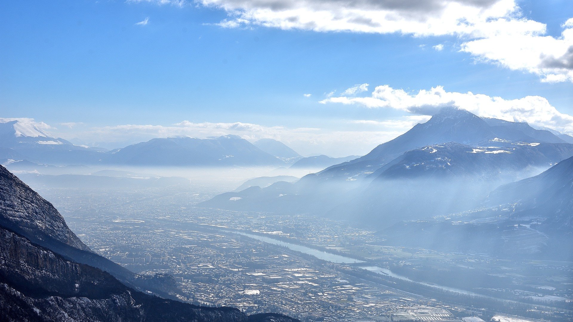 Vue de Grenoble depuis les hauteurs